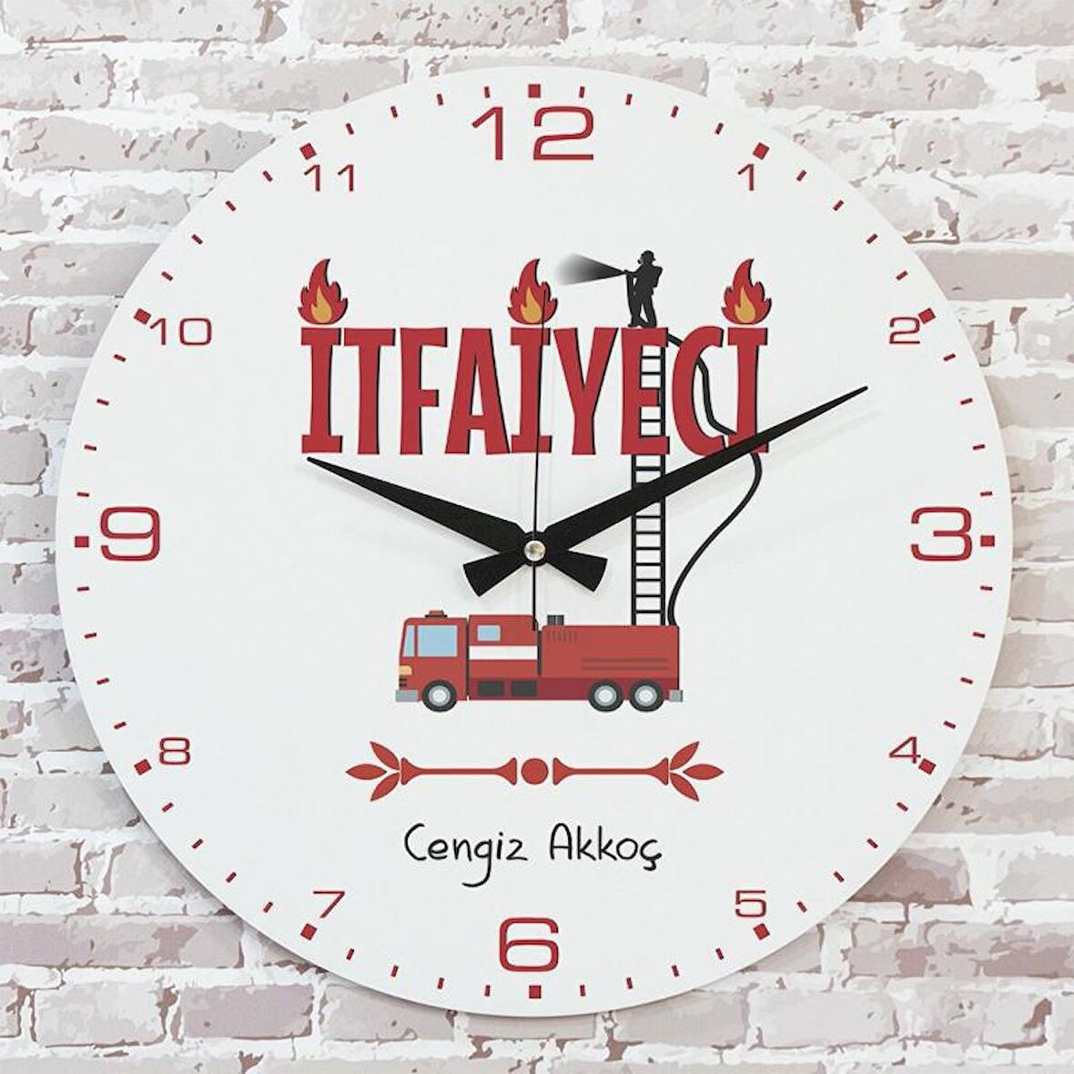 İftaiyeciye Hediye Ahşap Saat 33cm  KA02-1174