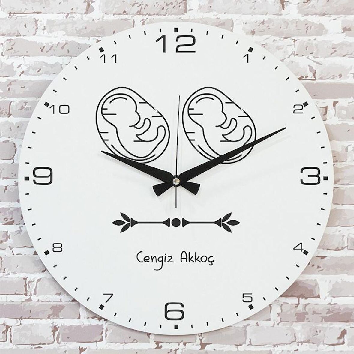 Doktora Hediye Ahşap Saat 33cm  KA02-1240