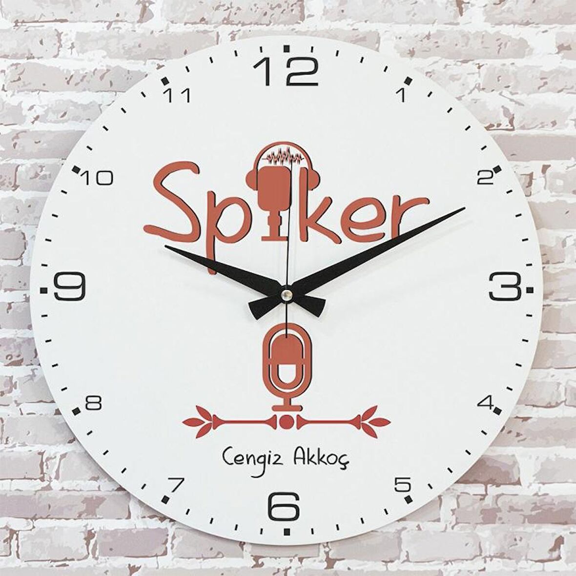 Spikere Hediye Ahşap Saat 33cm  KA02-1250