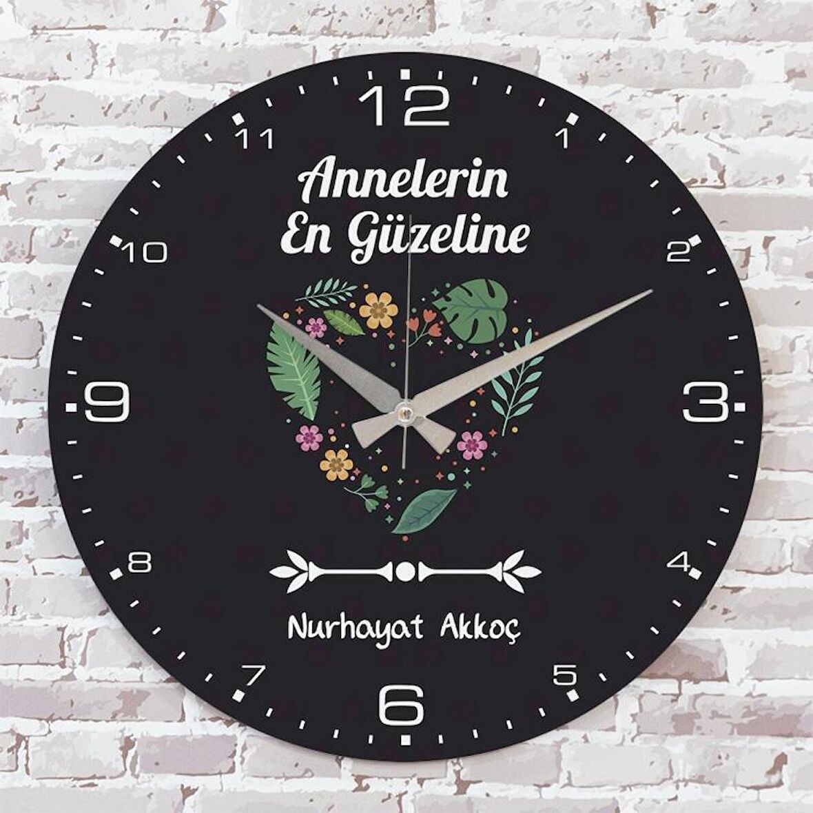 Anneler Günü Hediyesi Ahşap Saat 33cm  KA02-1274