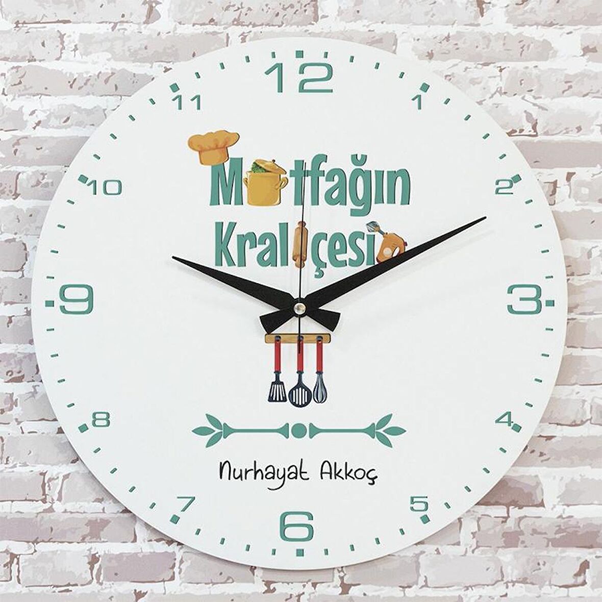 Anneler Günü Hediyesi Ahşap Saat 33cm  KA02-1278