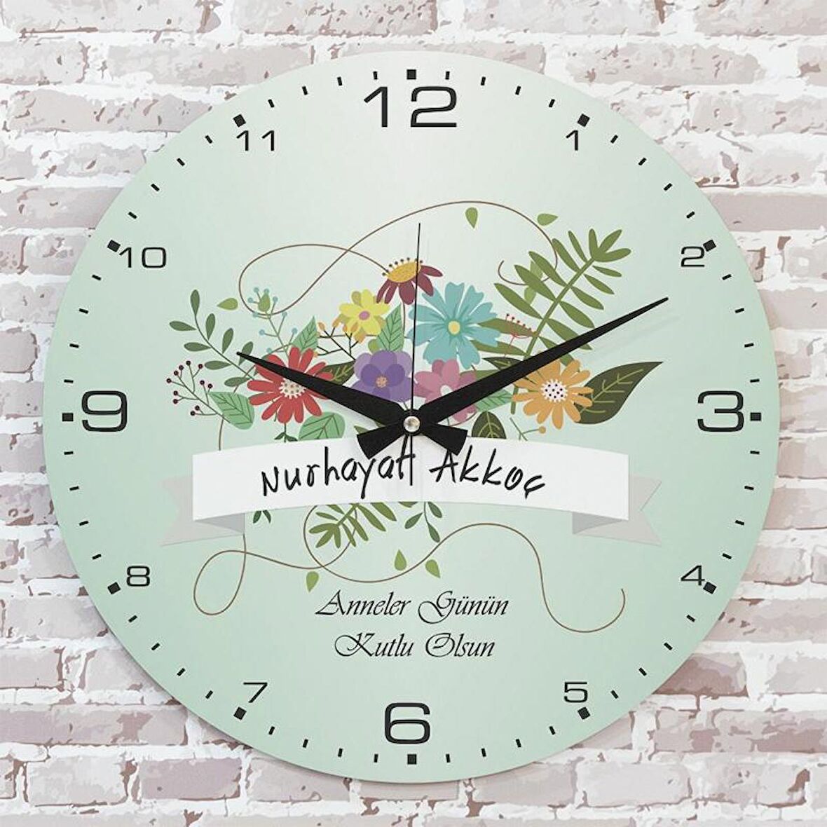 Anneler Günü Hediyesi Ahşap Saat 33cm  KA02-1280