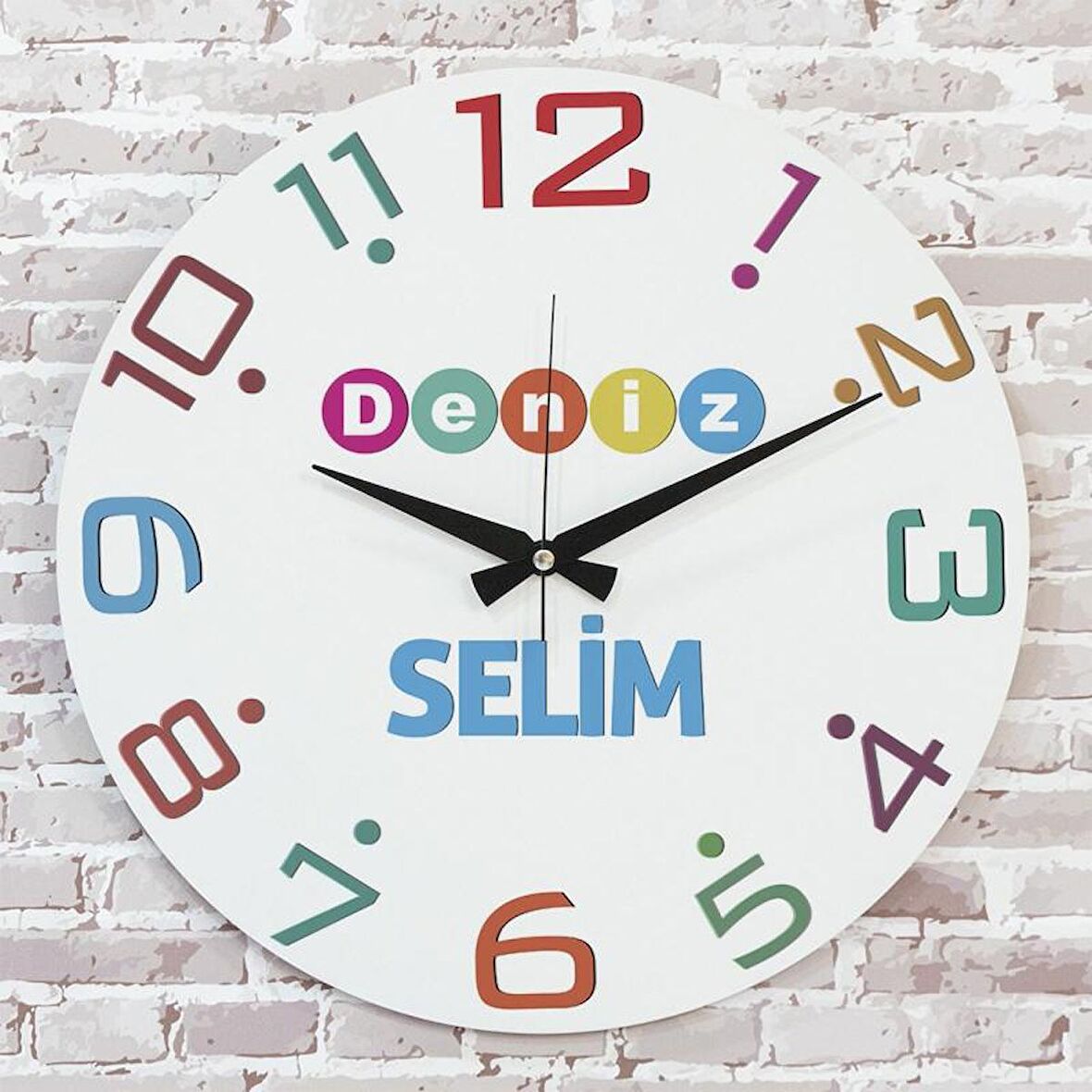 Sevgililer Günü Hediyesi Ahşap Saat 33cm  KA02-1326