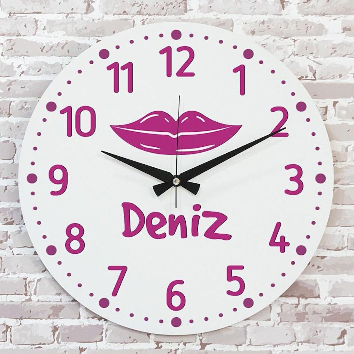 Sevgililer Günü Hediyesi Ahşap Saat 33cm  KA02-1334