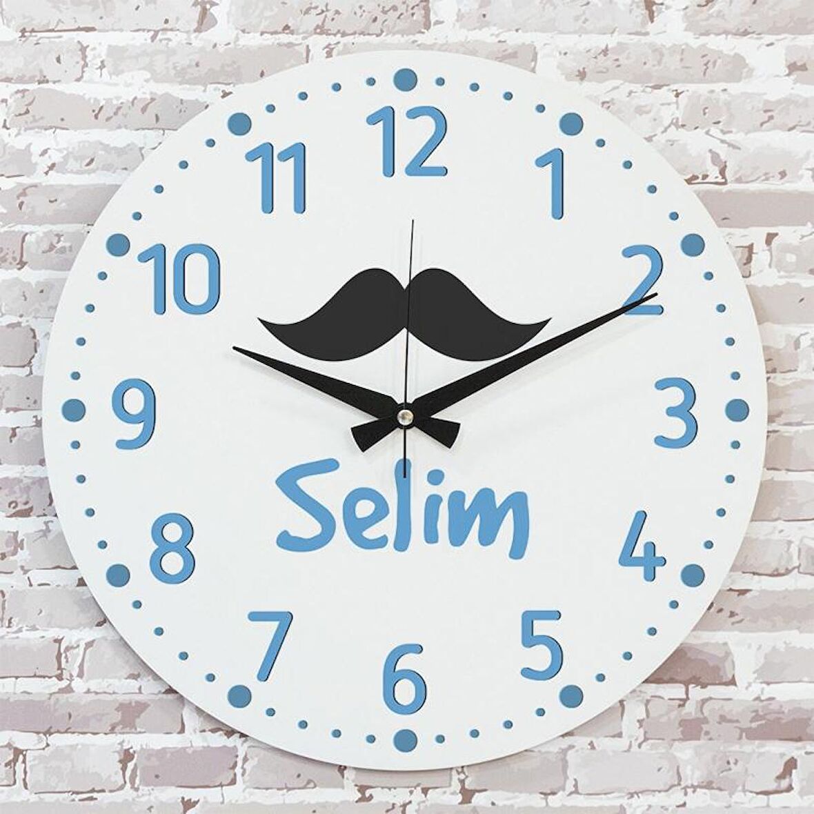 Sevgililer Günü Hediyesi Ahşap Saat 33cm  KA02-1335