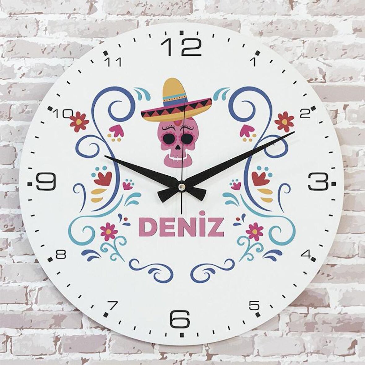 Sevgililer Günü Hediyesi Ahşap Saat 33cm  KA02-1343