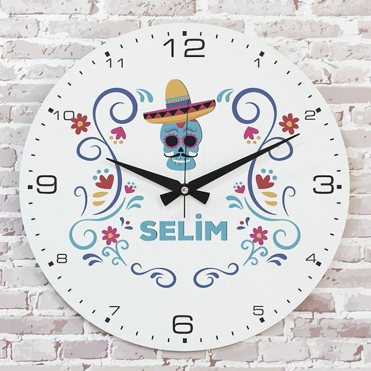 Sevgililer Günü Hediyesi Ahşap Saat 33cm  KA02-1344