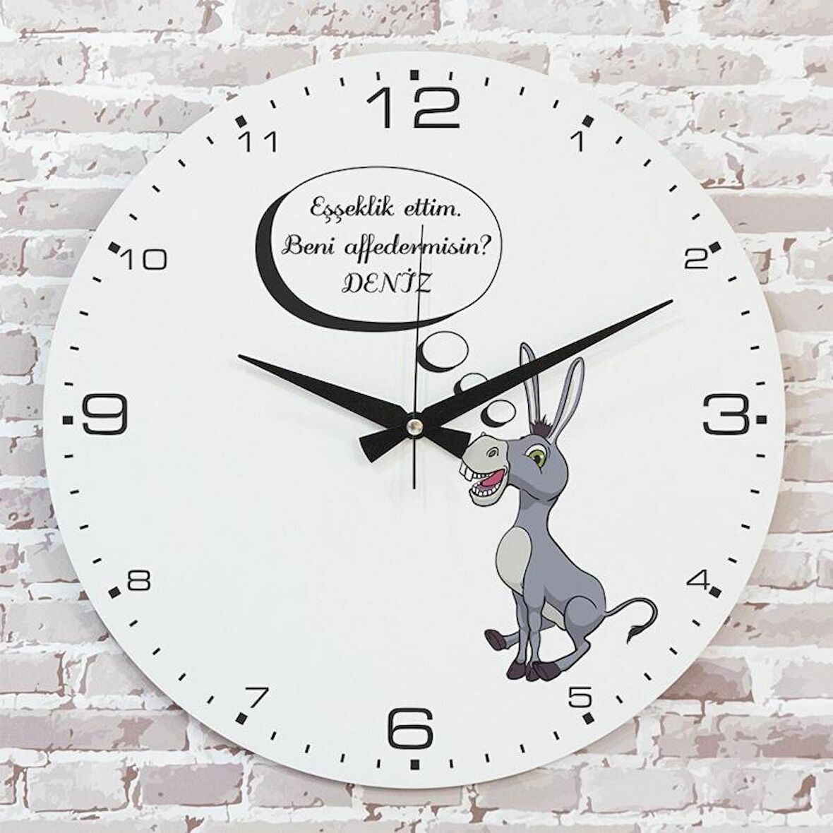 Sevgililer Günü Hediyesi Ahşap Saat 33cm  KA02-1350