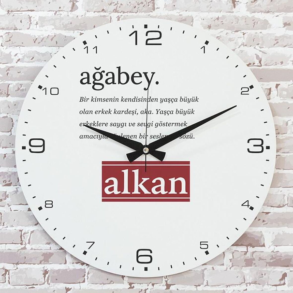 Abiye Hediye Ahşap Saat 33cm  KA02-1362