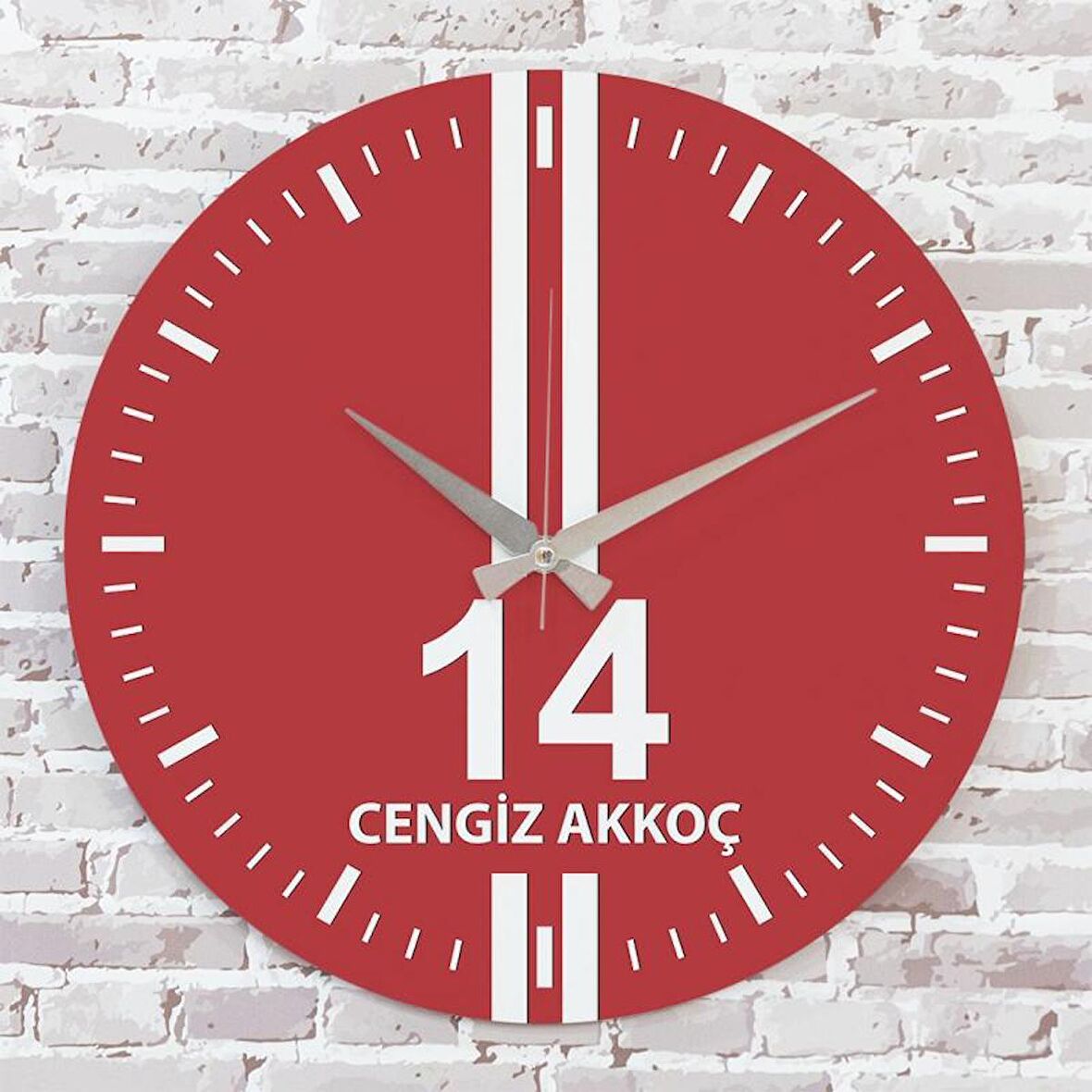 Kırmızı & Beyaz Bolululara Hediye Saat 33cm  KA02-1560