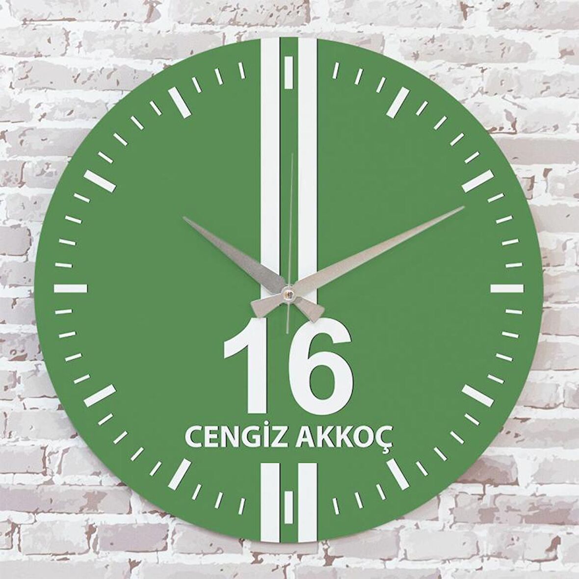 Yeşil & Beyaz Bursalılara Hediye Saat 33cm  KA02-1562