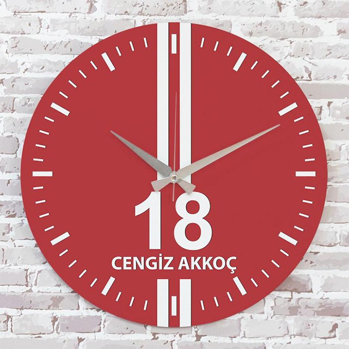 Kırmızı & Beyaz Çankırılılara Hediye Saat 33cm  KA02-1564