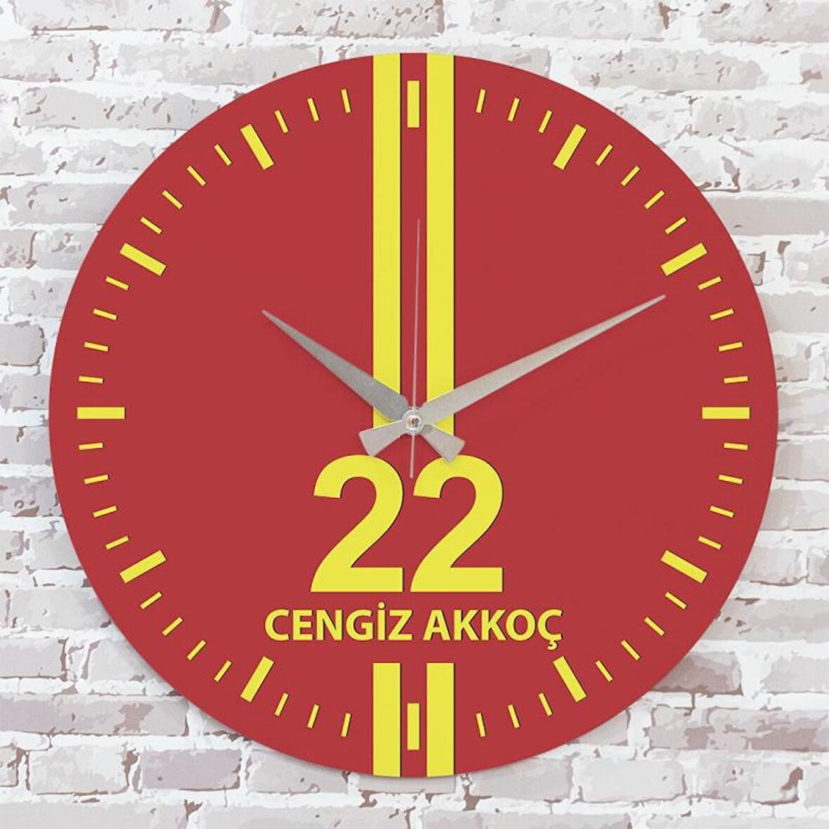 Sarı & Kırmızı Edirnelilere Hediye Saat 33cm  KA02-1568