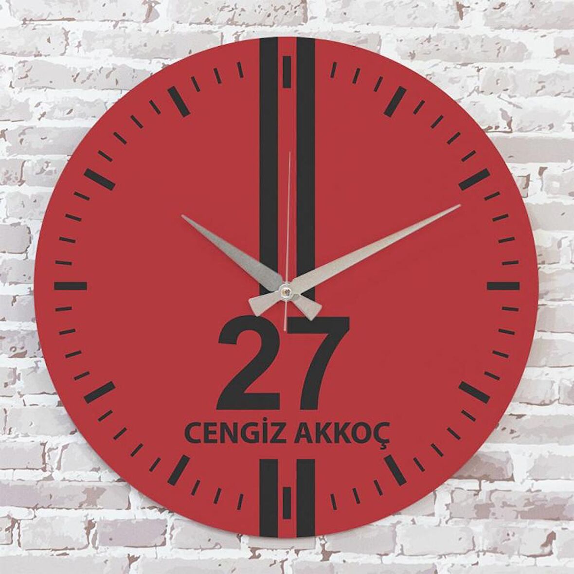 Kırmızı & Siyah Gazianteplilere Hediye Saat 33cm  KA02-1573