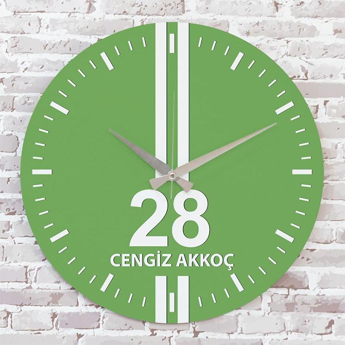 Yeşil & Beyaz Giresunlulara Hediye Saat 33cm  KA02-1574