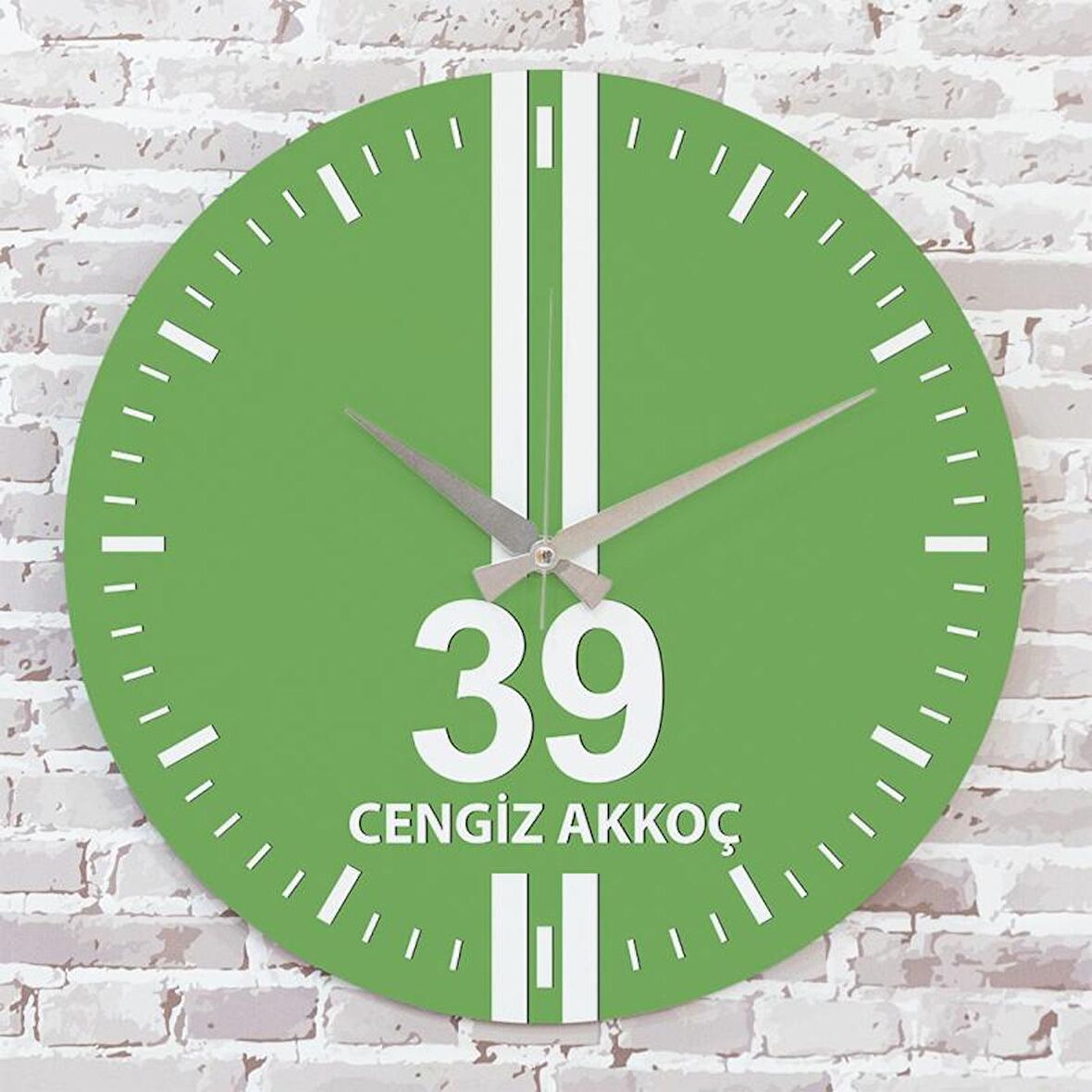 Yeşil & Beyaz Kırklarelililere Hediye Saat 33cm  KA02-1589