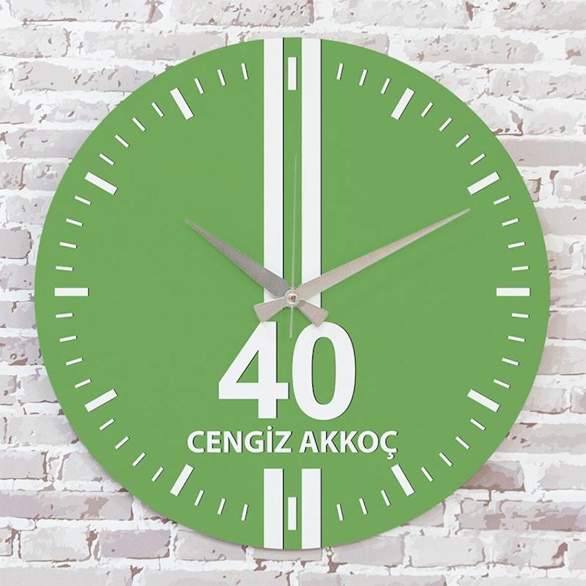 Yeşil & Beyaz Kırşehirlilere Hediye Saat 33cm  KA02-1590