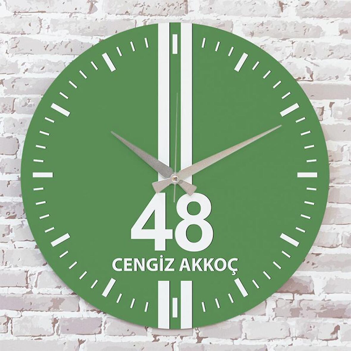 Yeşil & Beyaz Muğlalılara Hediye Saat 33cm  KA02-1599
