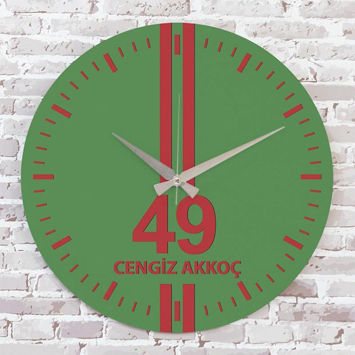 Yeşil & Kırmızı Muşlulara Hediye Saat 33cm  KA02-1600