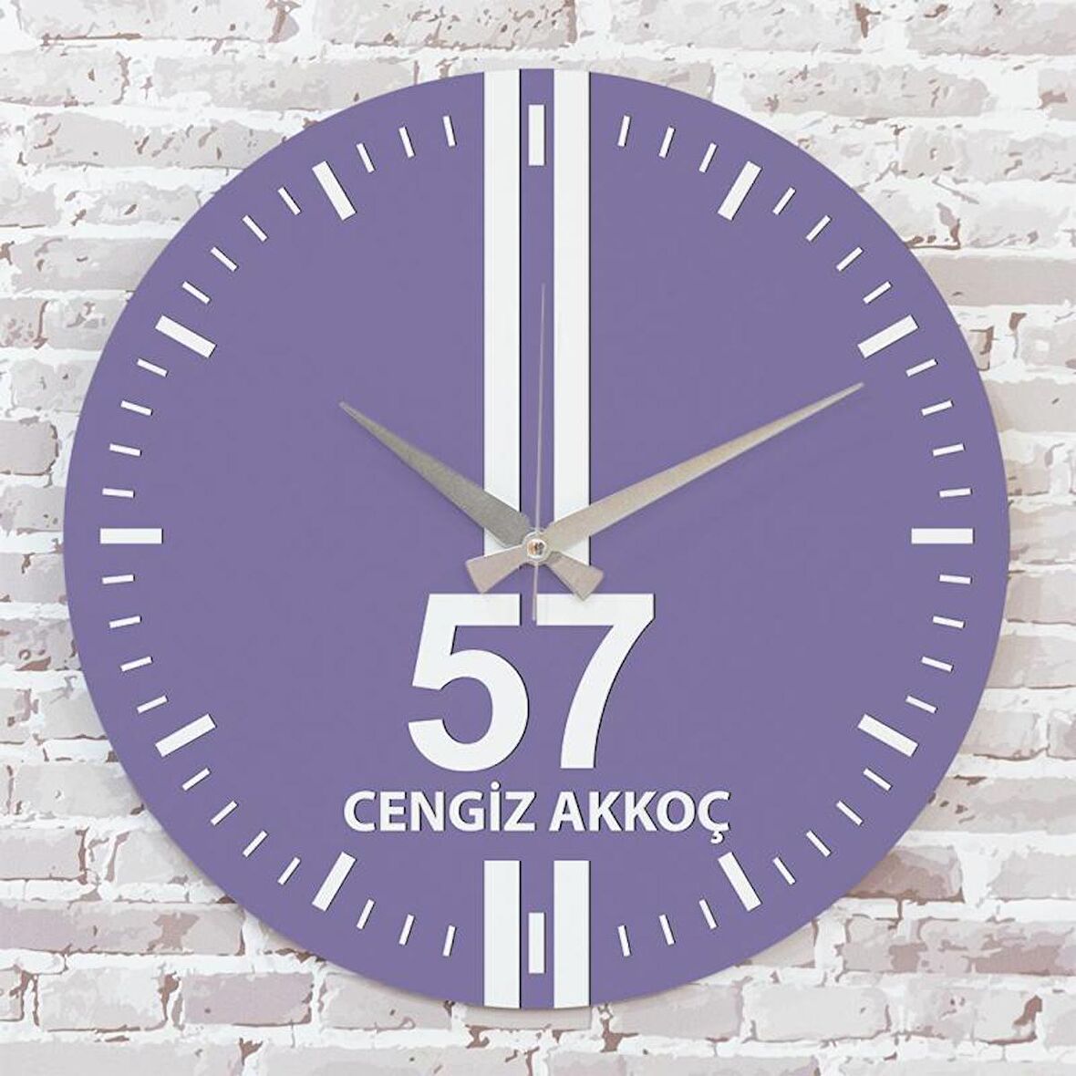 Mor & Beyaz Sinoplulara Hediye Saat 33cm  KA02-1608