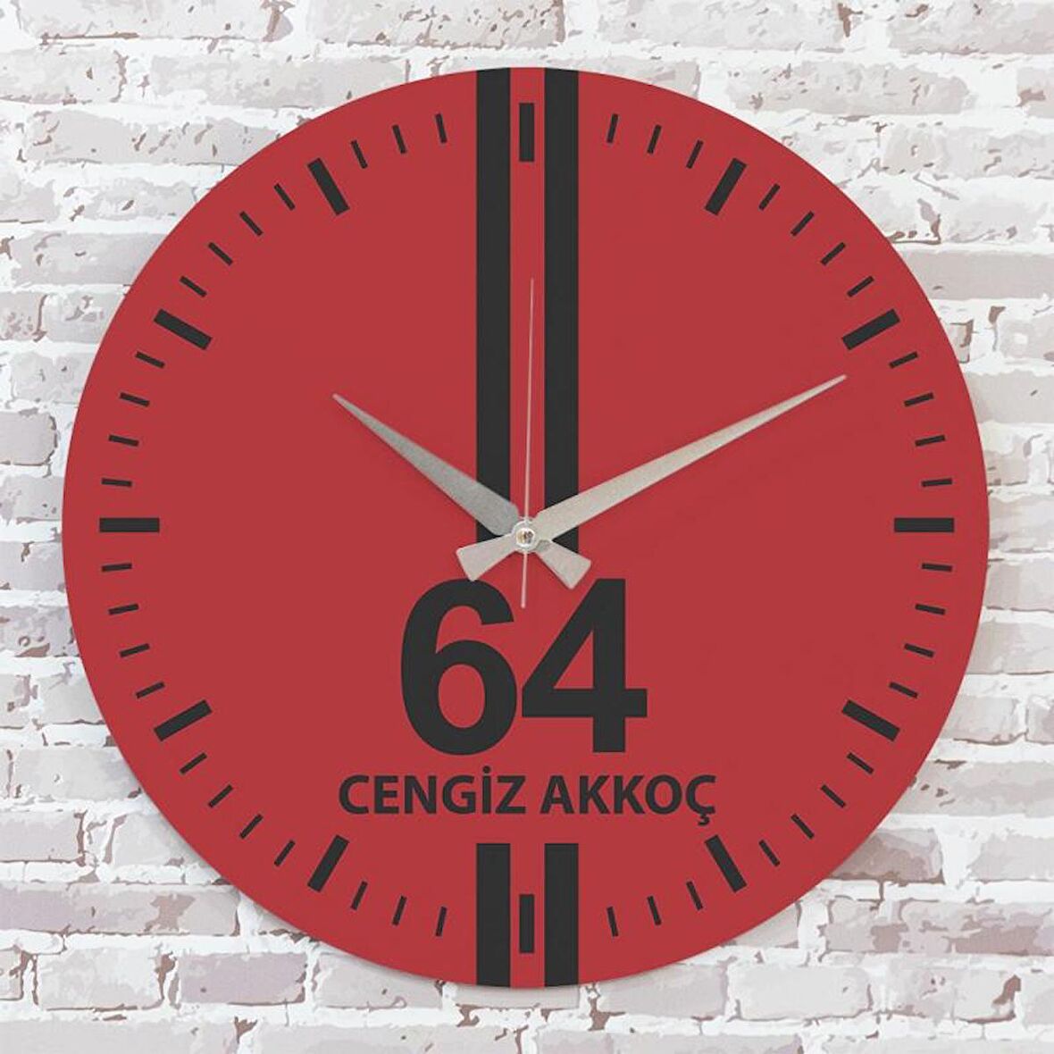 Kırmızı & Siyah Uşaklılara Hediye Saat 33cm  KA02-1615