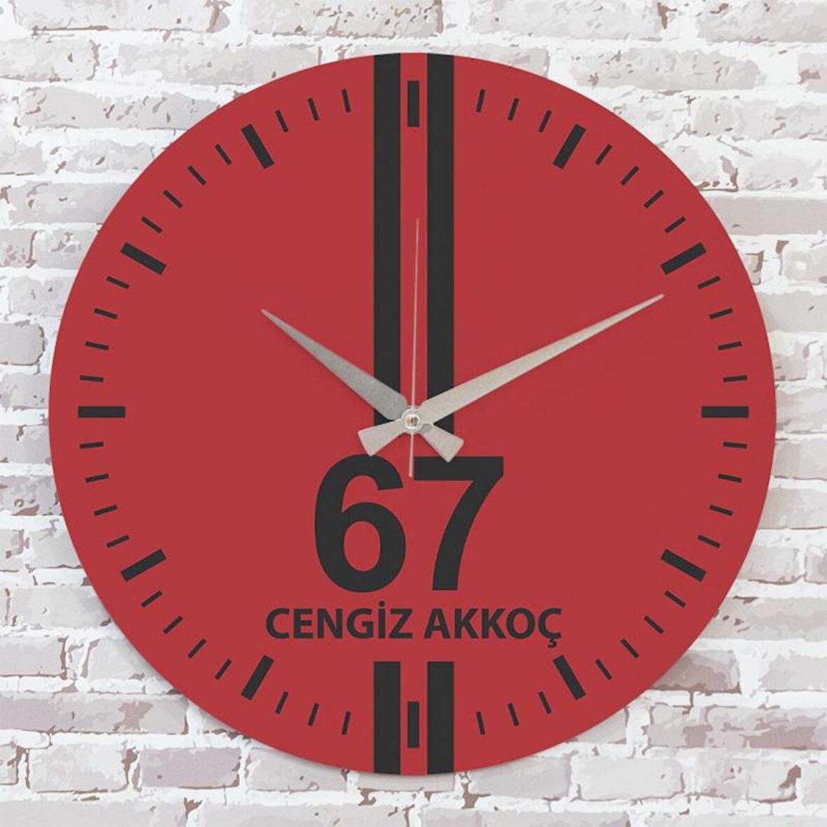 Kırmızı & Siyah Zonguldaklılara Hediye Saat 33cm  KA02-1618