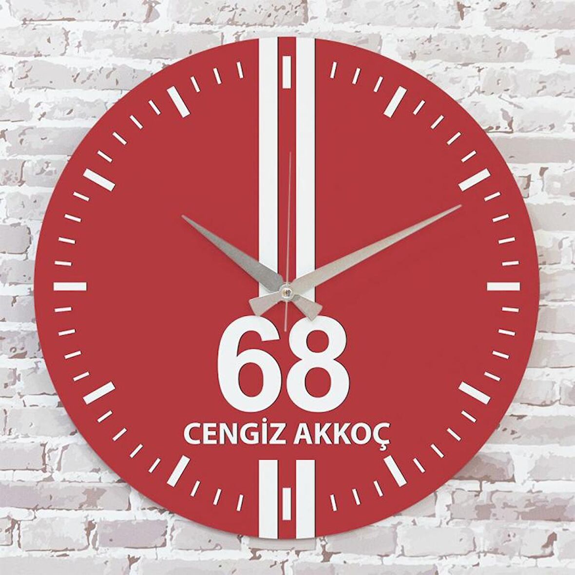 Kırmızı & Beyaz Aksaraylılara Hediye Saat 33cm  KA02-1619
