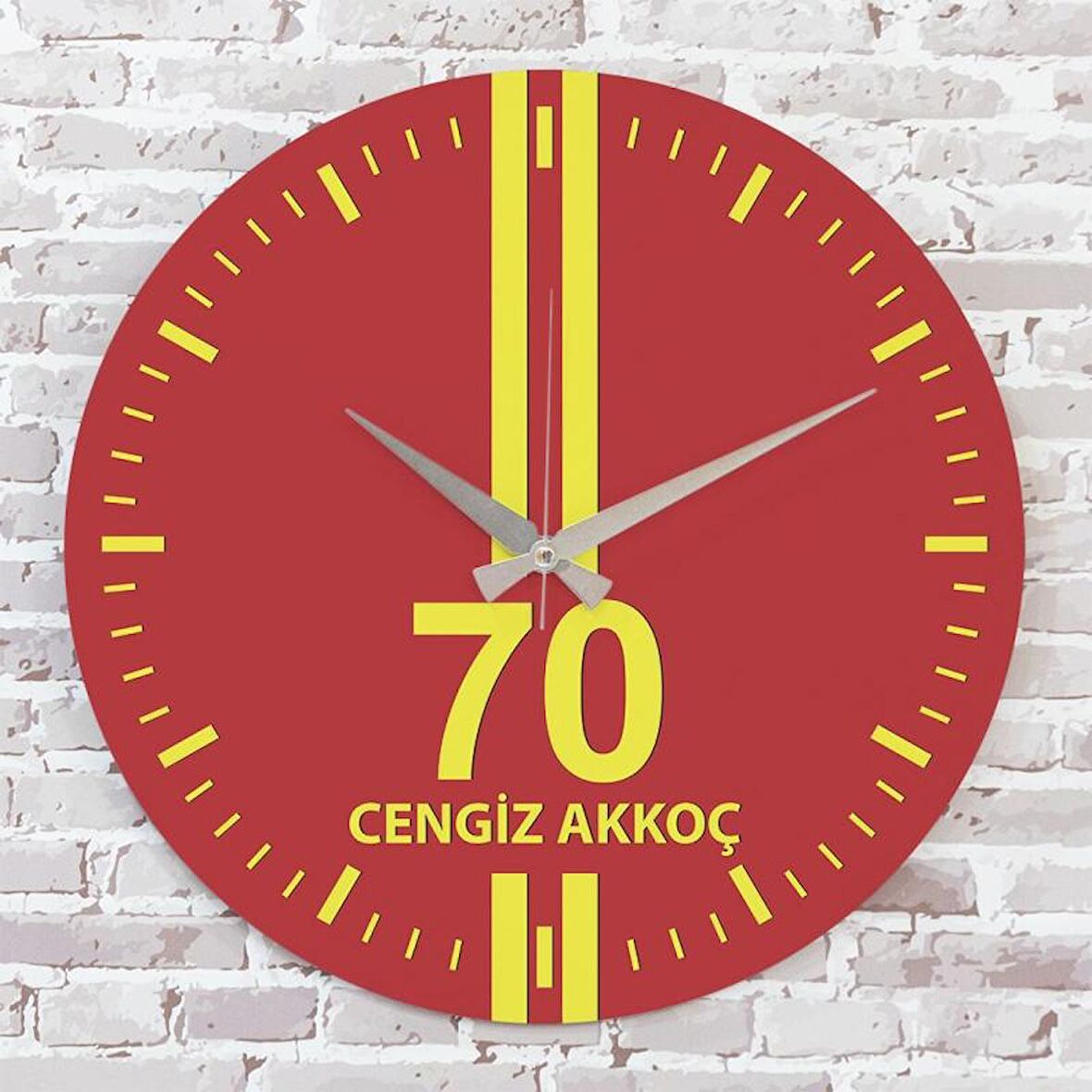 Sarı & Kırmızı Karamanlılara Hediye Saat 33cm  KA02-1621