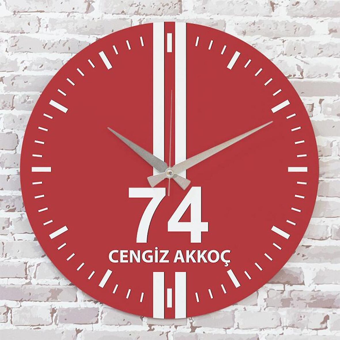 Kırmızı & Beyaz Bartınlılara Hediye Saat 33cm  KA02-1625