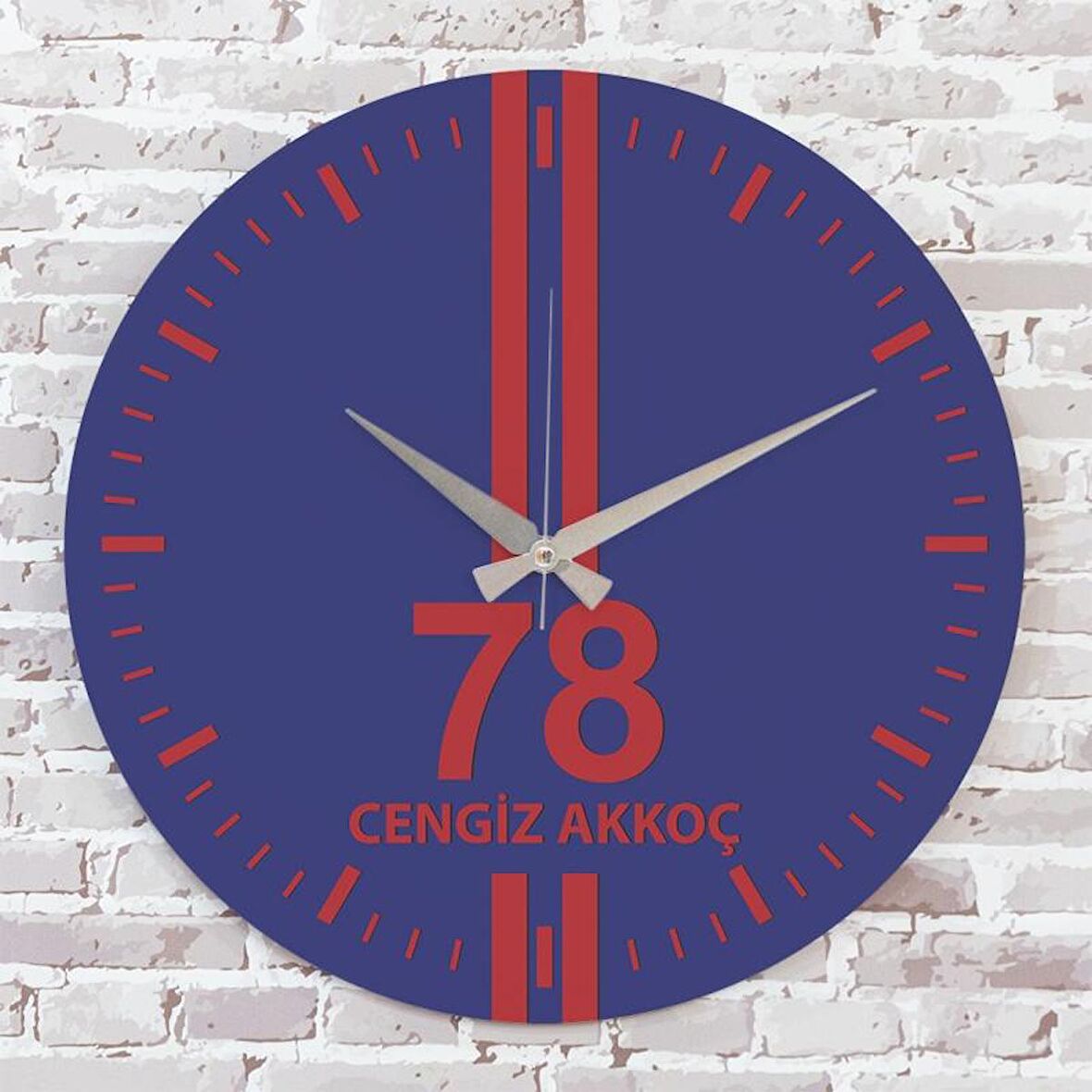 Kırmızı & Mavi Karabüklülere Hediye Saat 33cm  KA02-1629