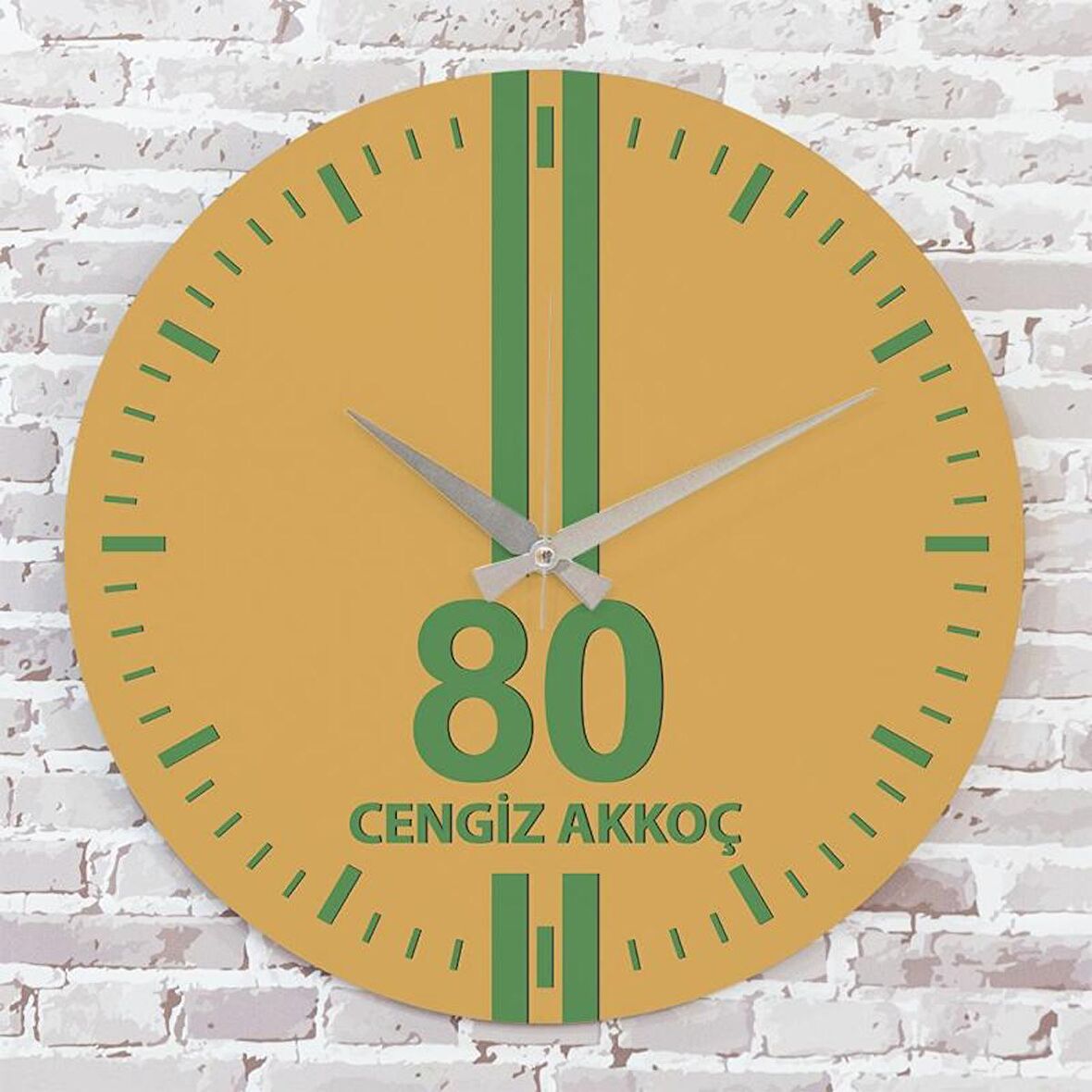 Yeşil & Sarı Osmaniyelilere Hediye Saat 33cm  KA02-1631