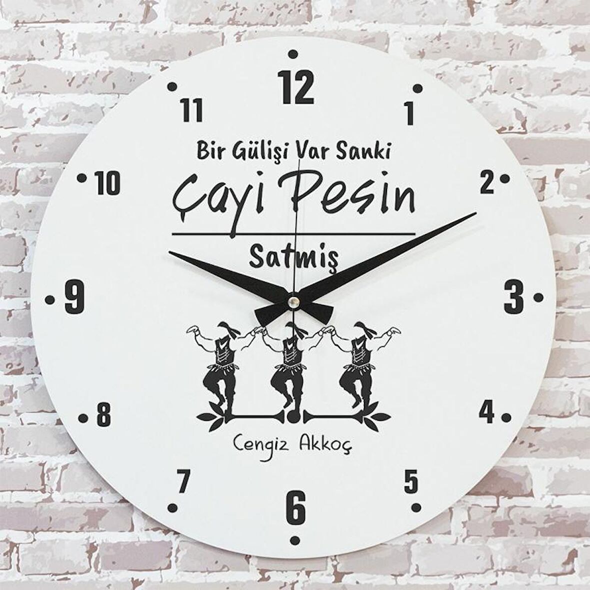 Karadenizliye Hediye Çayi Peşin Satmiş Tasarımlı Saat 33cm  KA02-1641