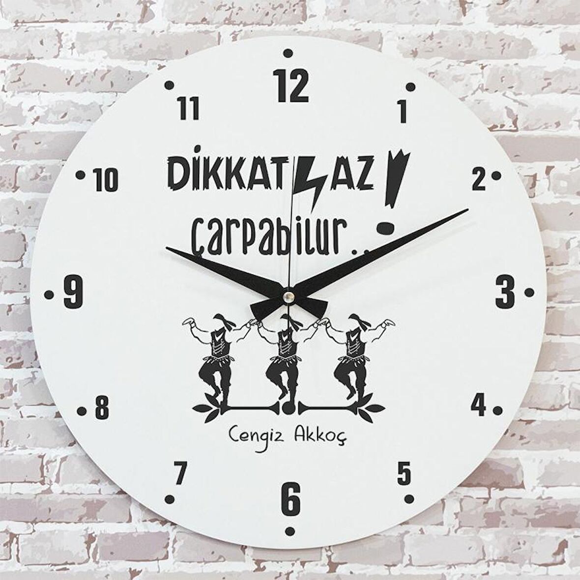 Karadenizliye Hediye Dikkat Laz Tasarımlı Saat 33cm  KA02-1642