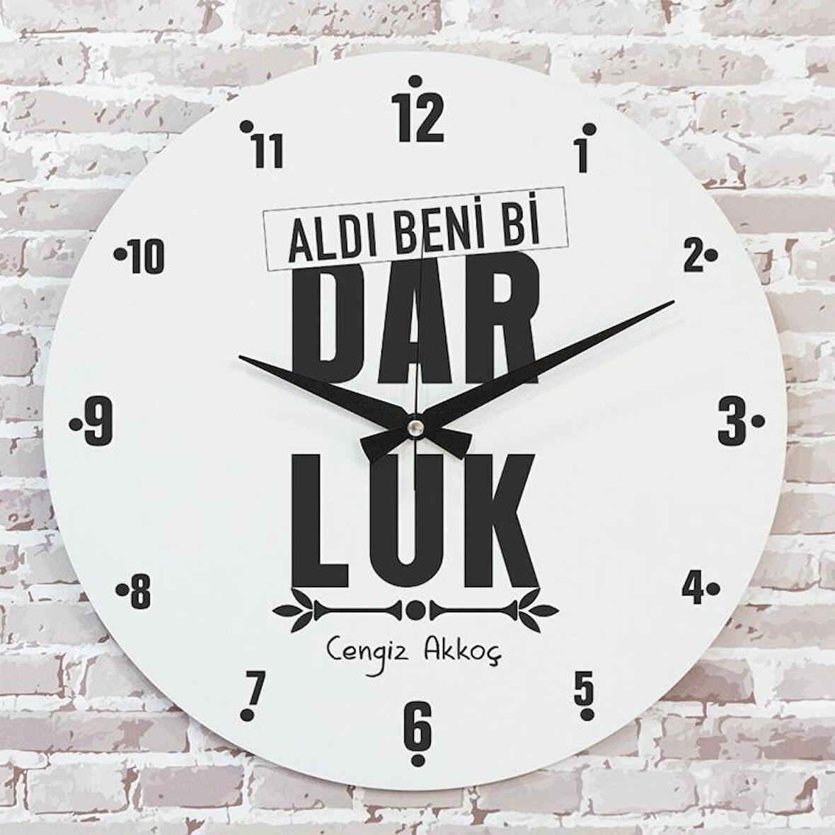 Karadenizliye Hediye Aldı Beni Bi Darluk Tasarımlı Saat 33cm  KA02-1645