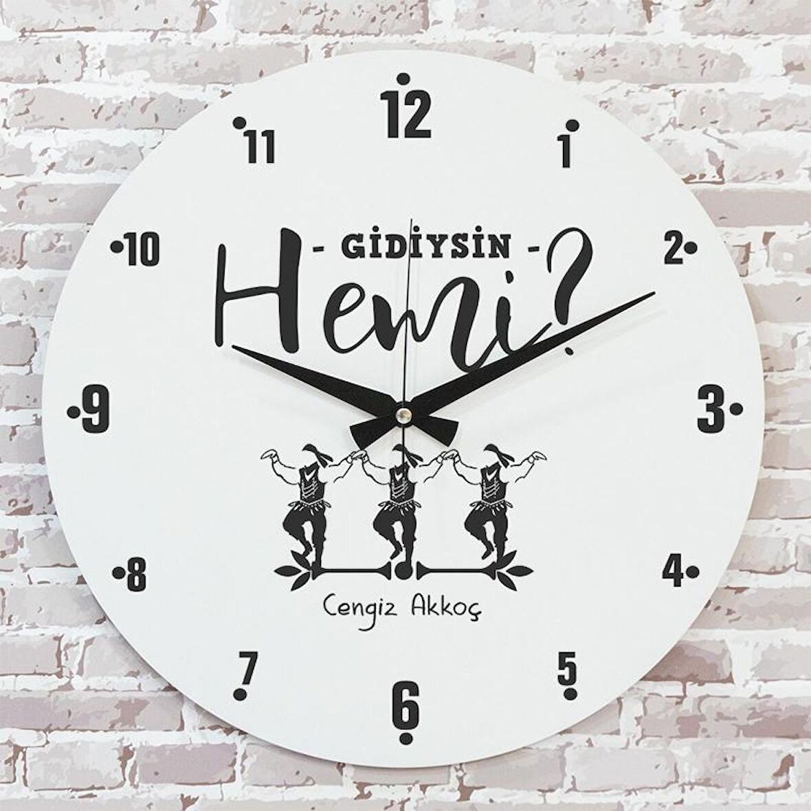 Karadenizliye Hediye Gidiysin Emi Tasarımlı Saat 33cm  KA02-1650