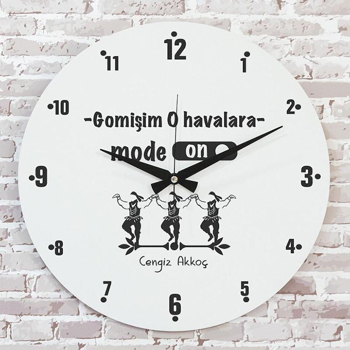 Karadenizliye Hediye Gomişim O Havalara Tasarımlı Saat 33cm  KA02-1652