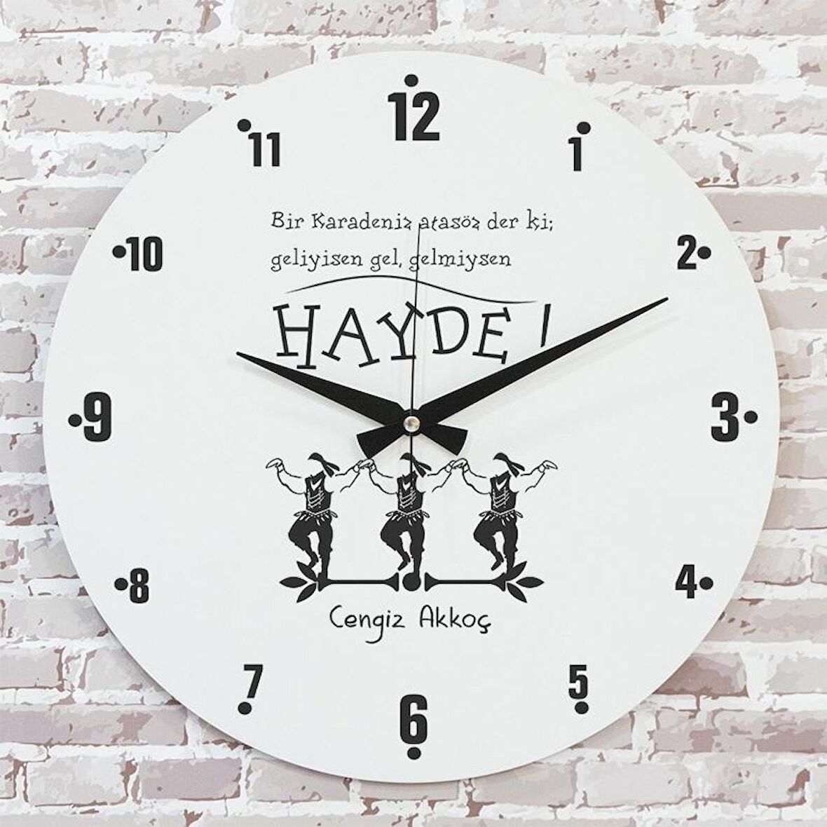 Karadenizliye Hediye Hayde Tasarımlı Saat 33cm  KA02-1654