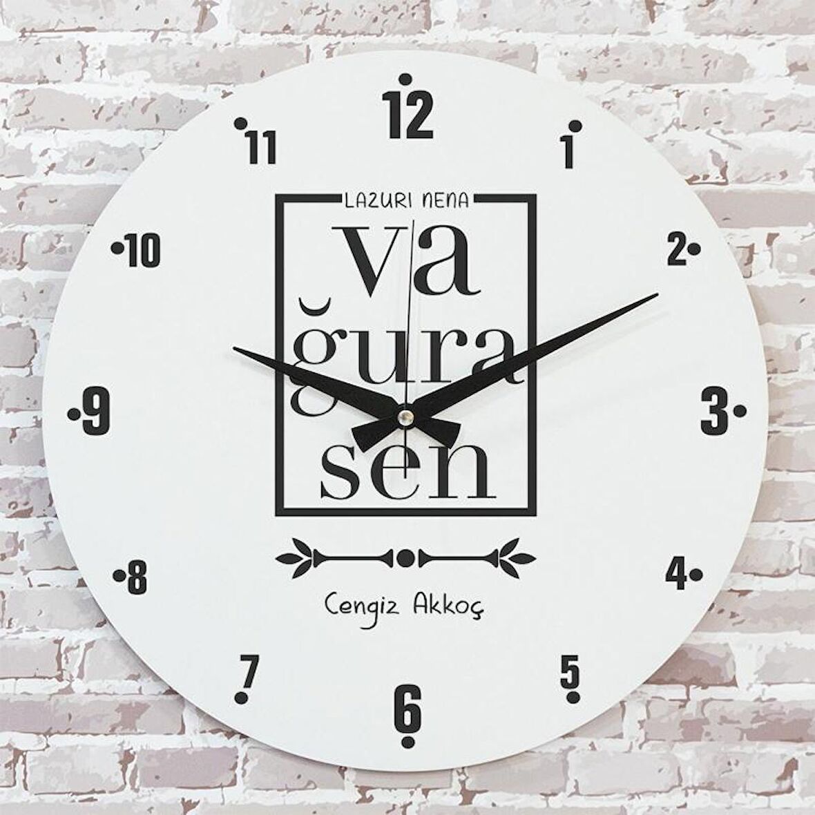 Karadenizliye Hediye Vağura Sen Tasarımlı Saat 33cm  KA02-1672