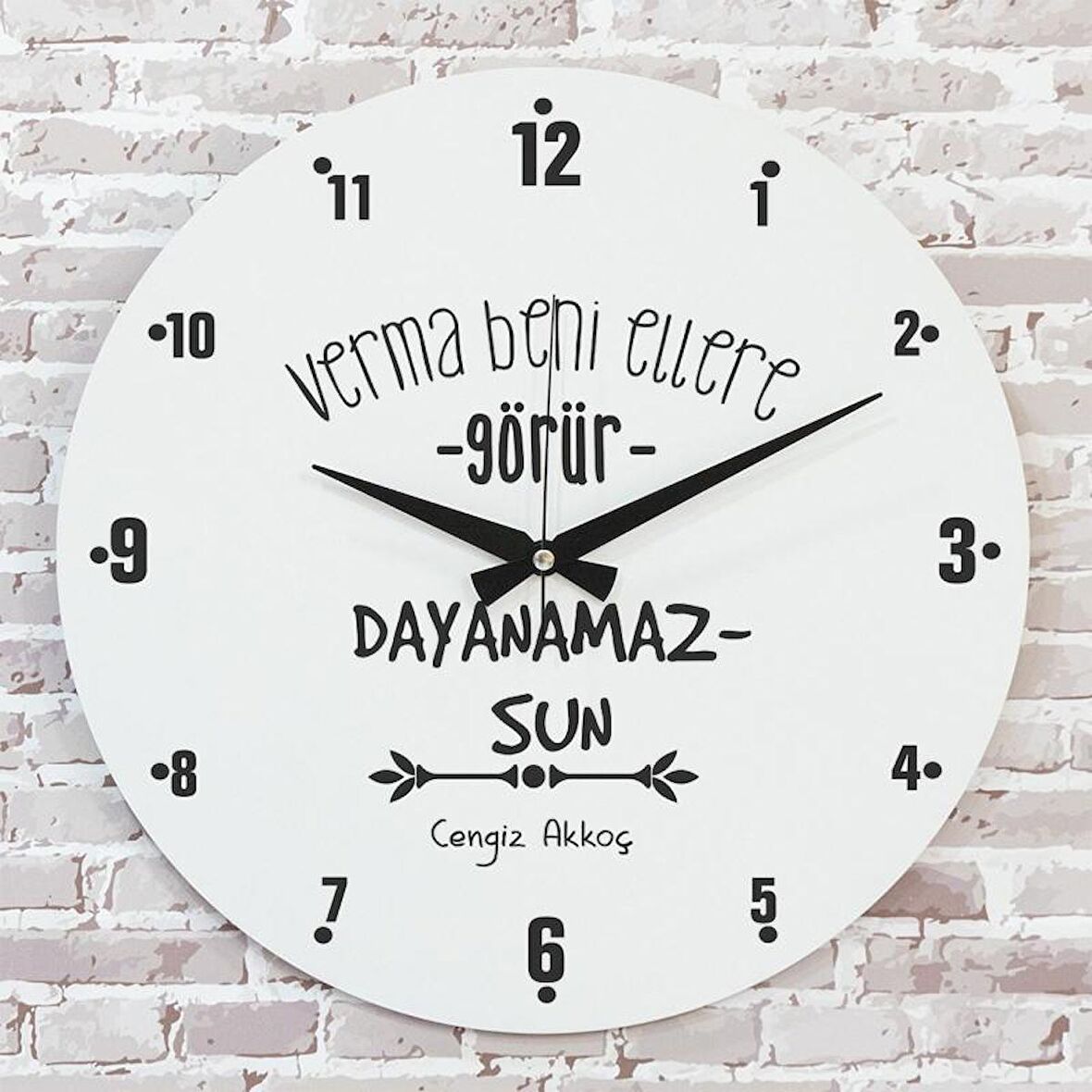 Karadenizliye Hediye Verma Beni Ellere Tasarımlı Saat 33cm  KA02-1674