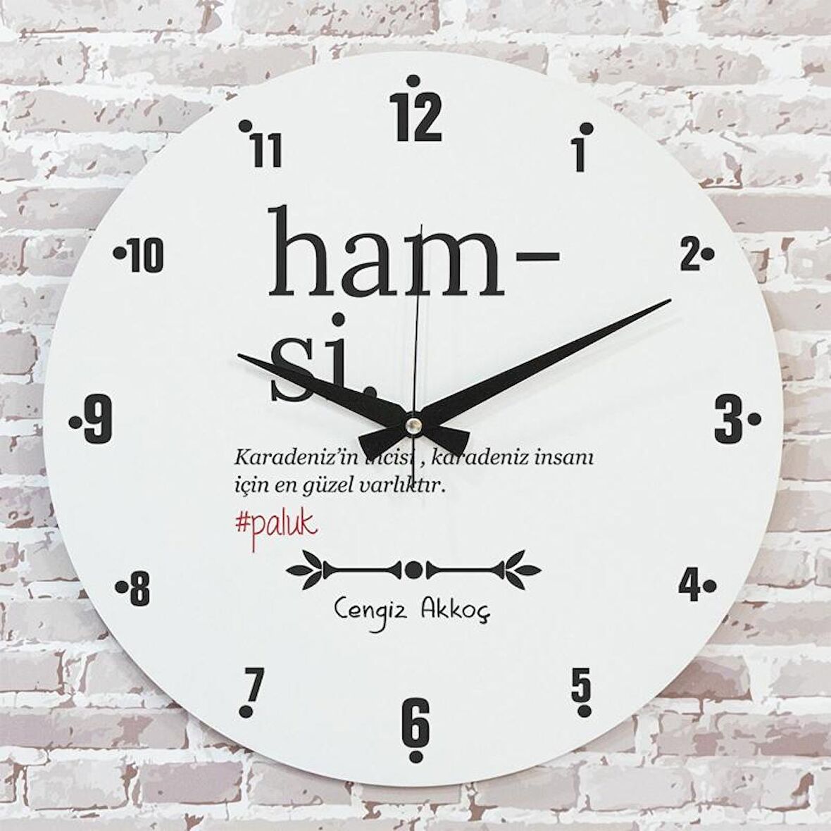 Karadenizliye Hediye Hamsi Tasarımlı Saat 33cm  KA02-1678