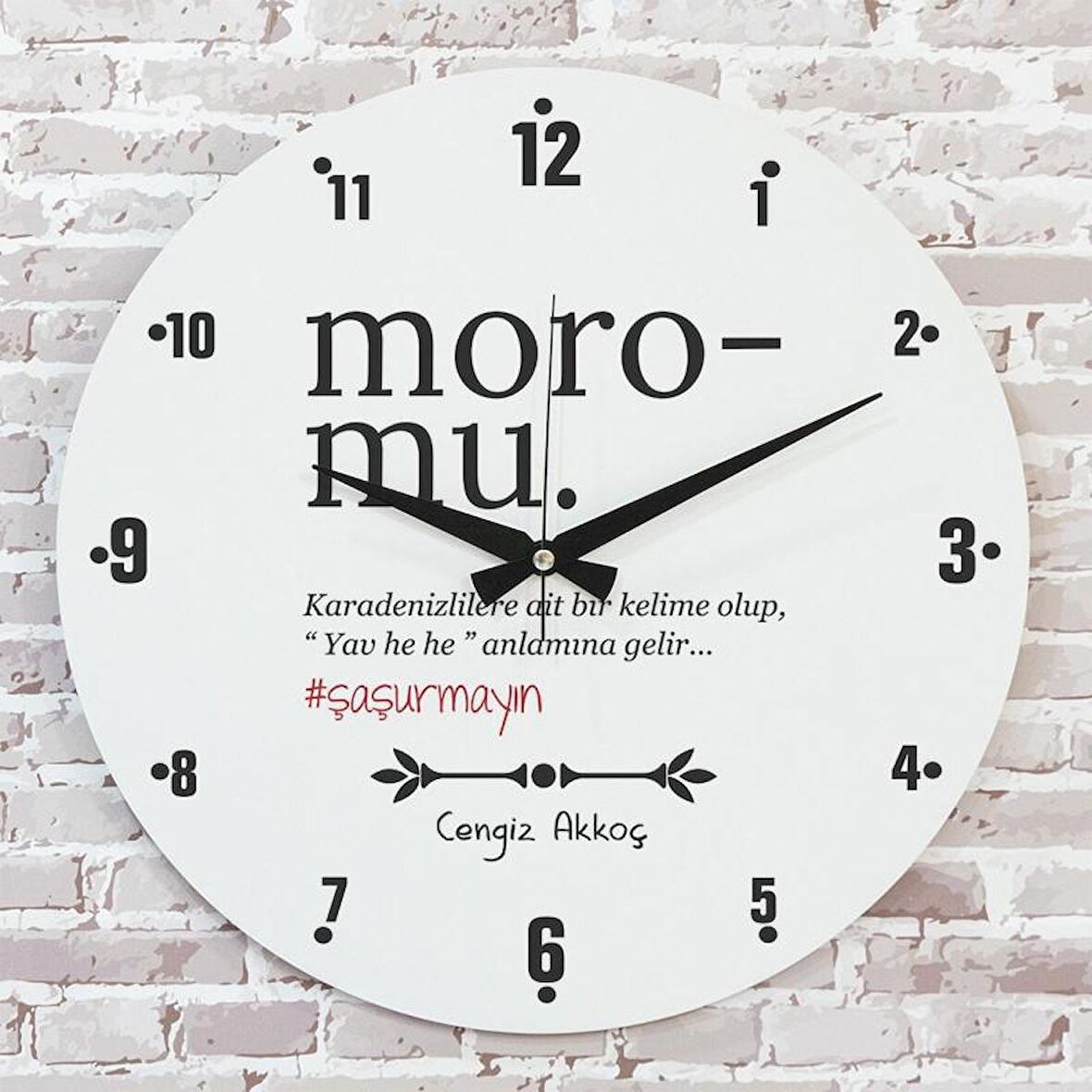 Karadenizliye Hediye Moromu Tasarımlı Saat 33cm  KA02-1679