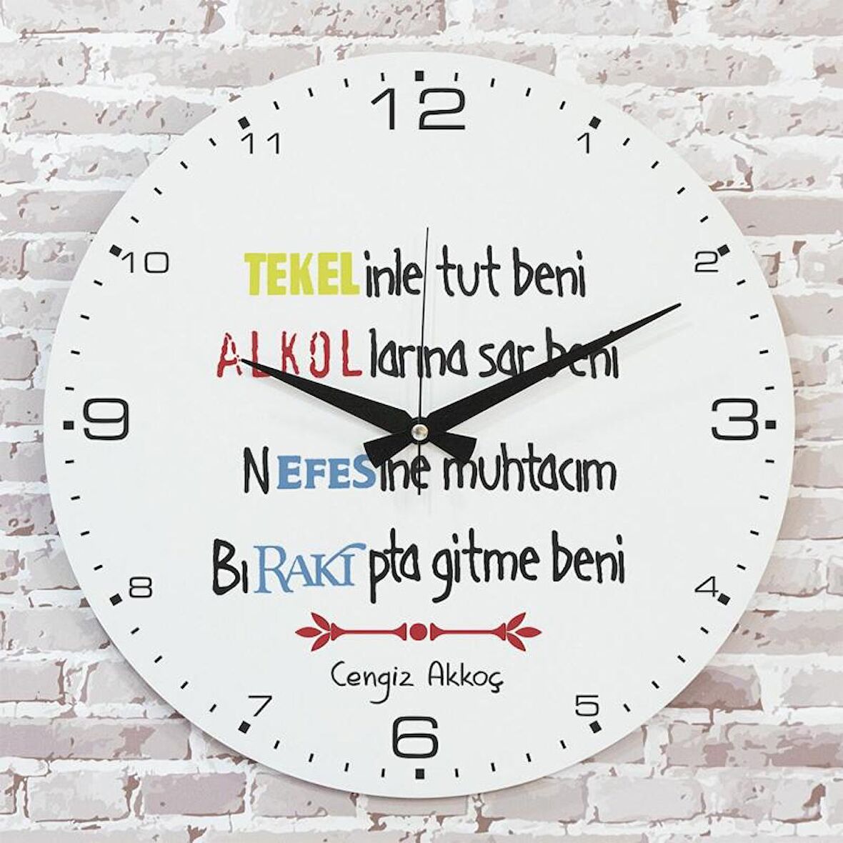 Kişiye Özel Kişiye Özel Tekelinle Tut Beni Hediye Saat 33cm  KA02-1699