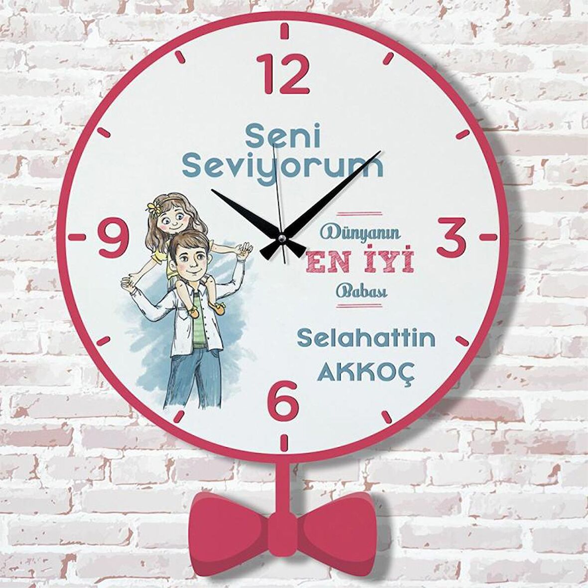Babalar Günü Hediyesi Sallanan Sarkaçlı Saat KA07-1037