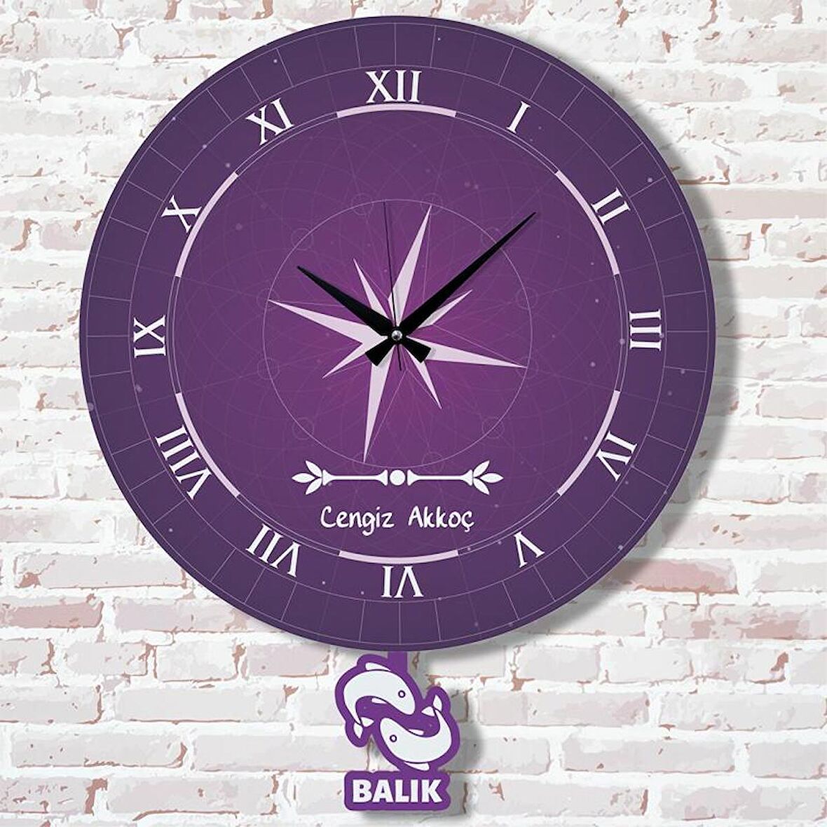 Balık Burcuna Hediye Sallanan Sarkaçlı Saat KA07-1043