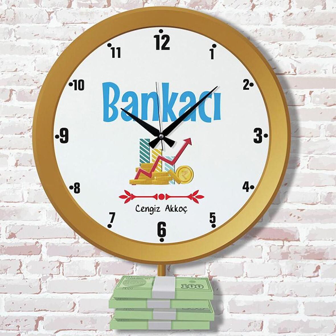 Bankacıya Hediye Sallanan Sarkaçlı Saat KA07-1044