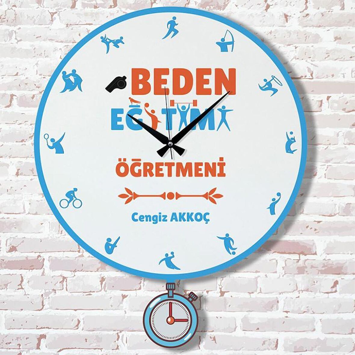 Beden Eğitimi Öğretmenine Hediye Sallanan Sarkaçlı Saat KA07-1053