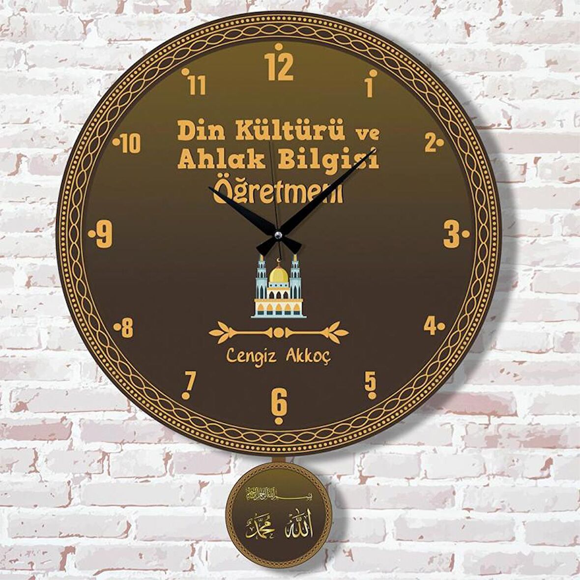 Din Kültürü Öğretmenine Hediye Sallanan Sarkaçlı Saat KA07-1079