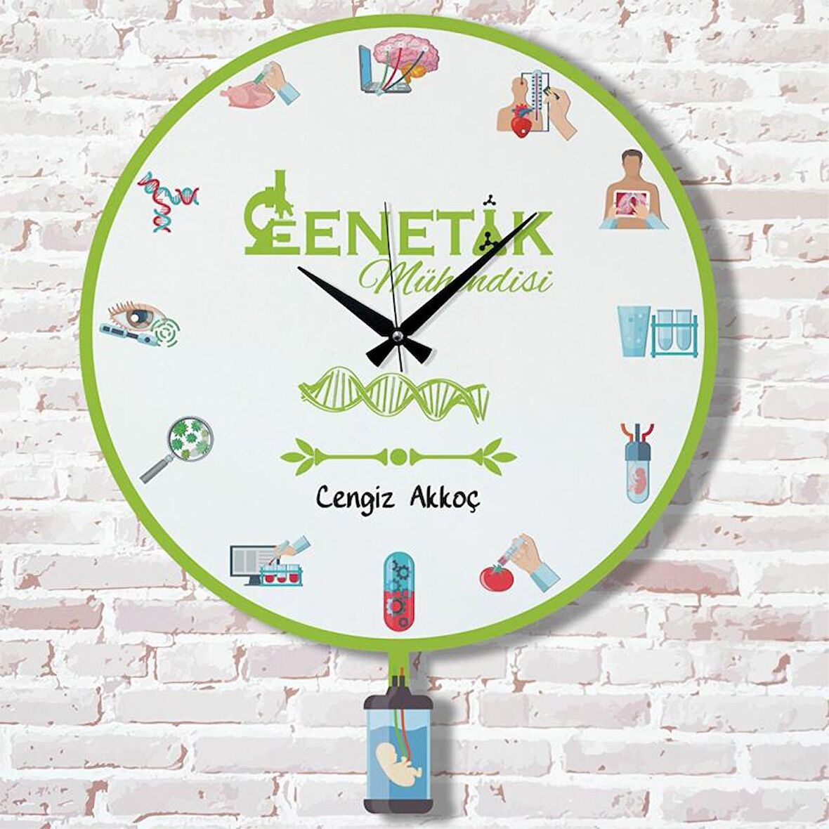 Genetik Mühendisine Hediye Sallanan Sarkaçlı Saat KA07-1140