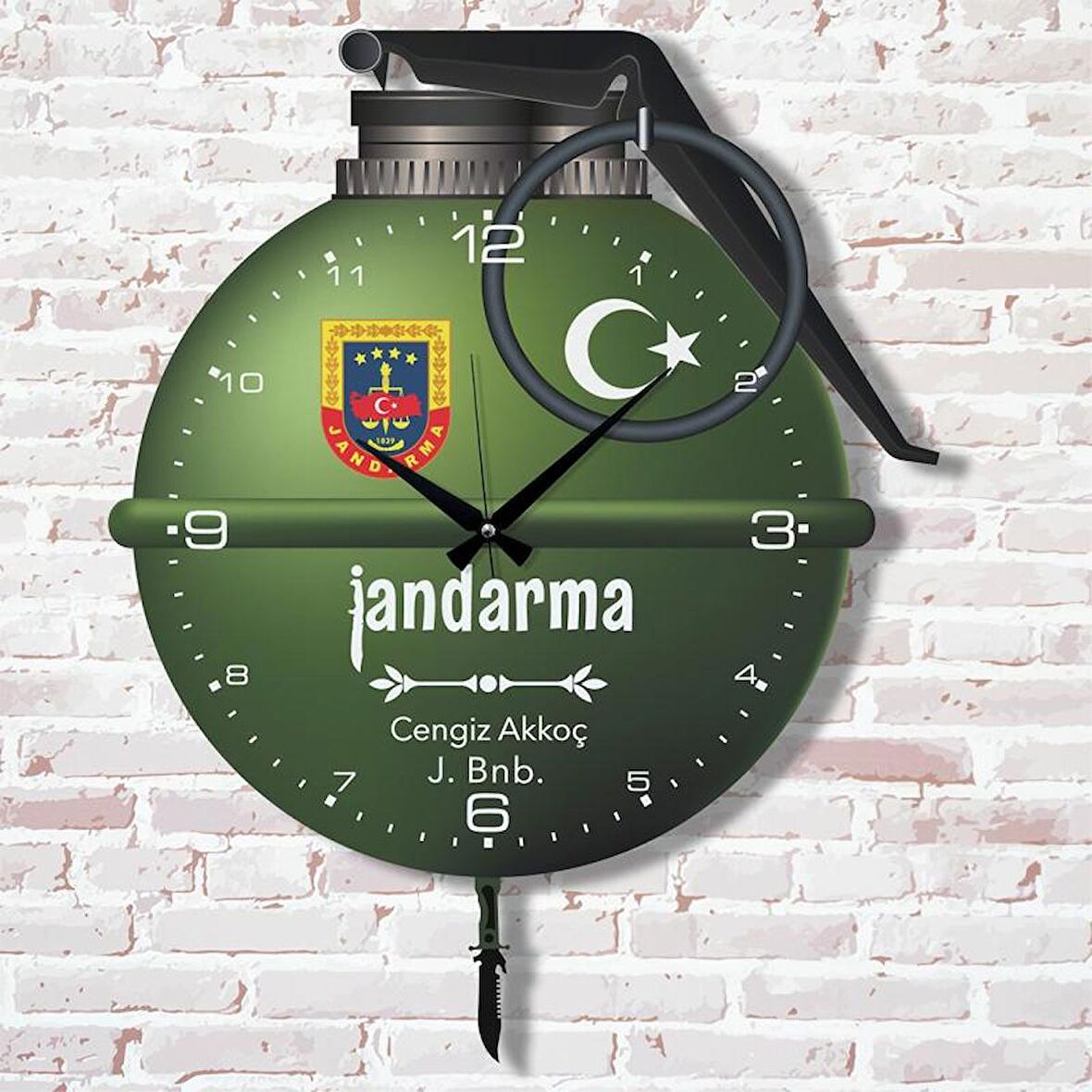 Jandarma Subaya Hediye Sallanan Sarkaçlı Saat KA07-1197