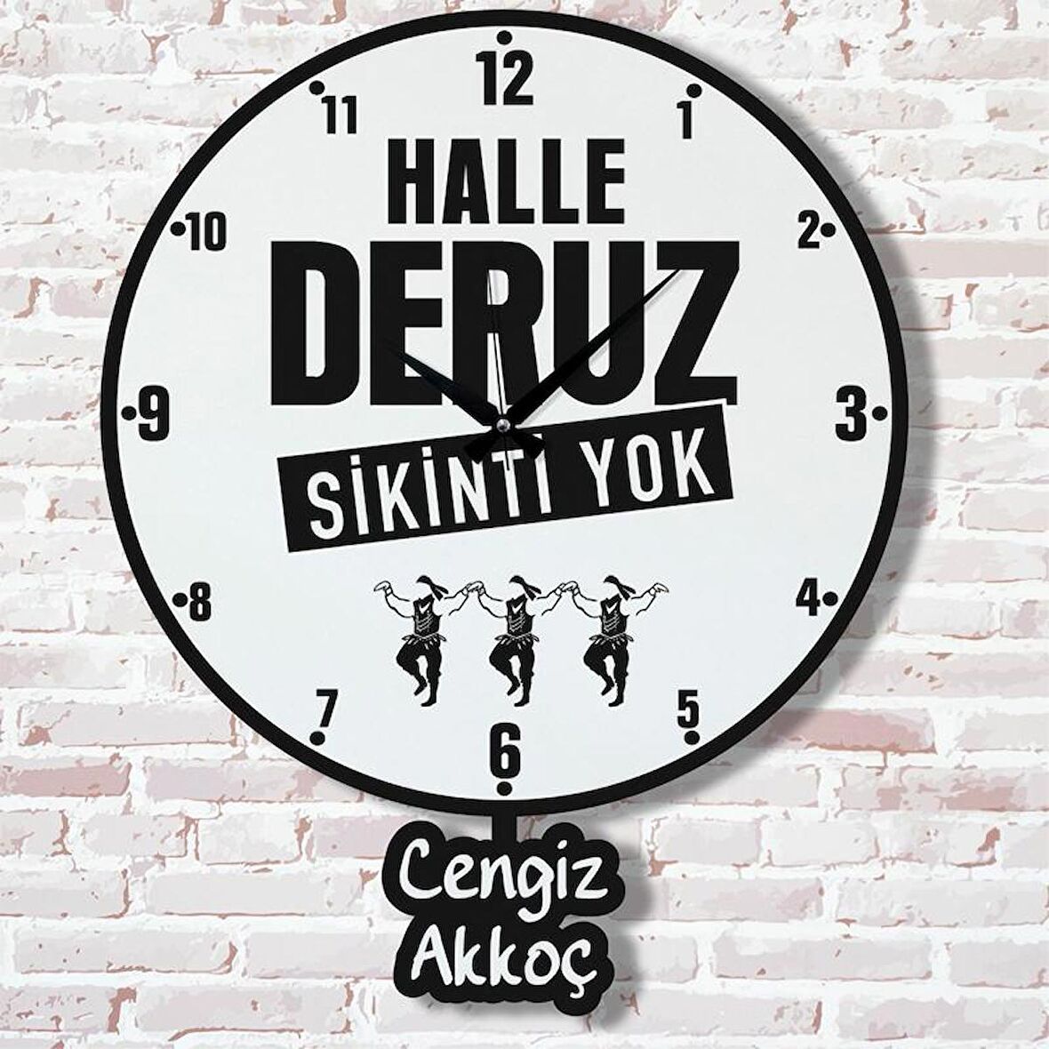 Karadenizliye Hediye Hallederuz Sikinti Yok Sallanan Sarkaçlı Saat KA07-1220